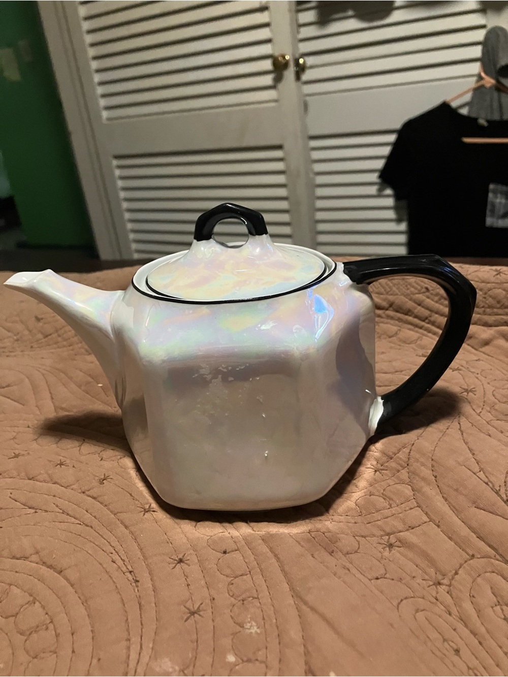 Antique H J Co Bavaria Ceramic Teapot